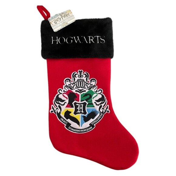 Harry Potter Hogwarts Crest Christmas Stocking NWT - Picture 2 of 3